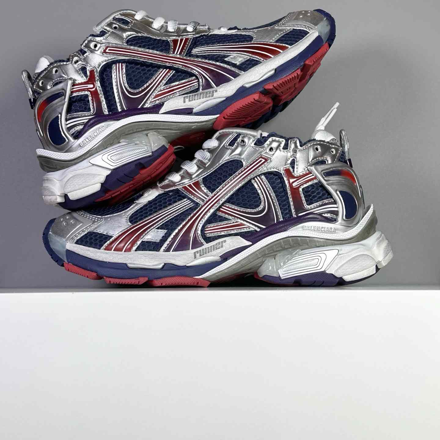 Balenciaga Runner Sneaker In Navy - DopestKickz