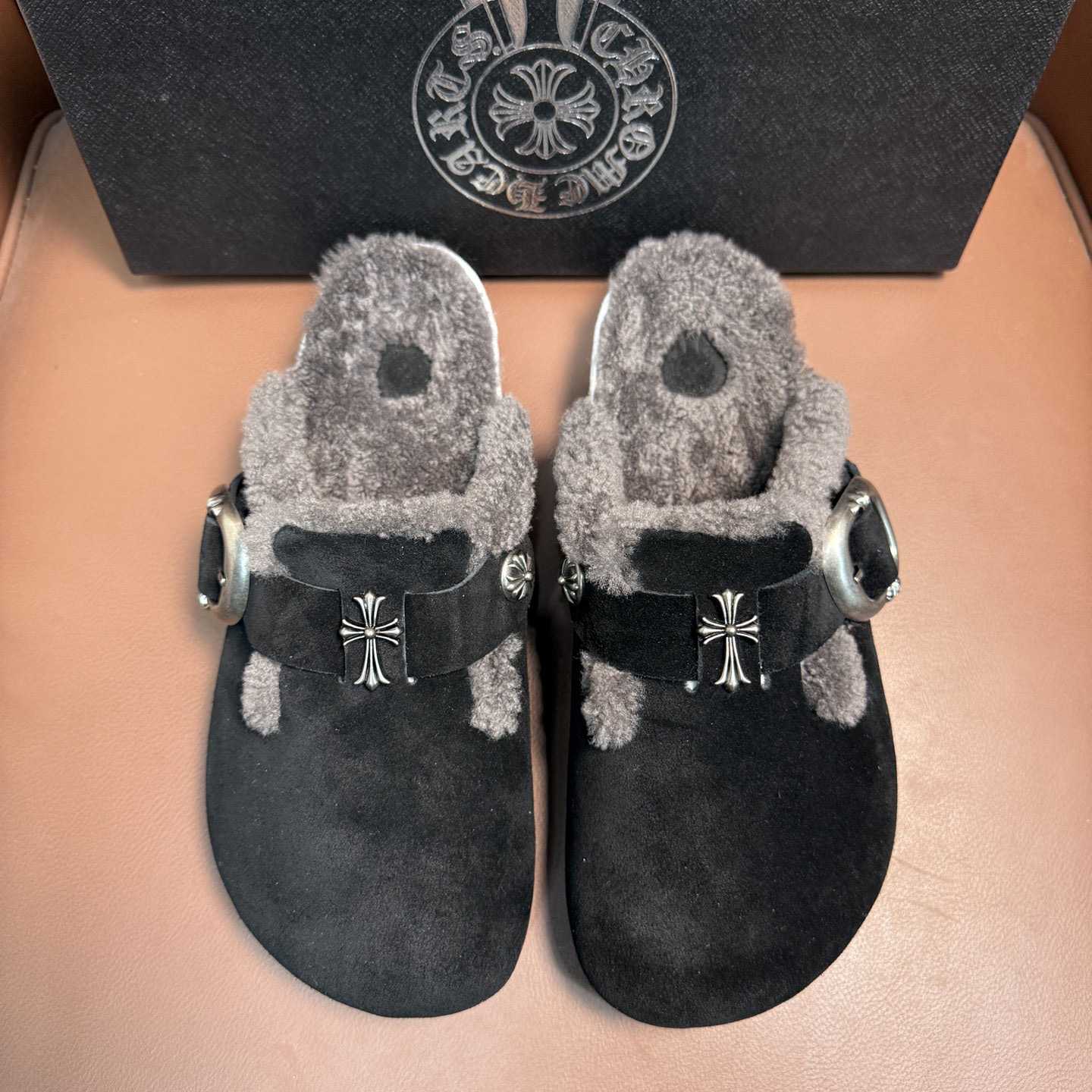 Chrome Hearts Birkenstock Boston Suede Sandals  - DopestKickz