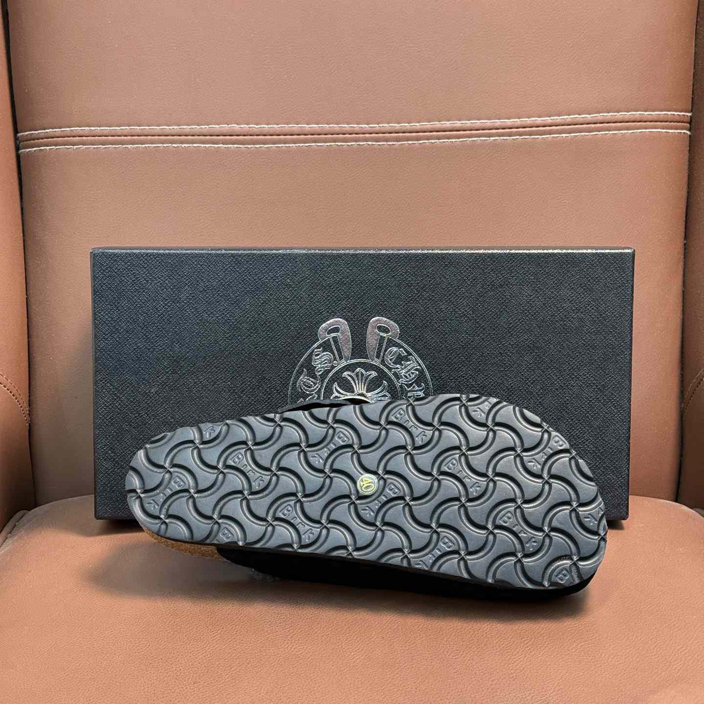 Chrome Hearts Birkenstock Boston Suede Sandals  - DopestKickz