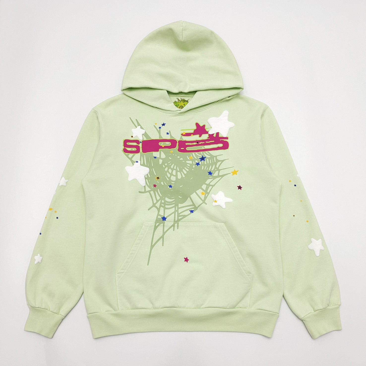 Sp5der Graphic-print "Mint" Hoodie - DopestKickz