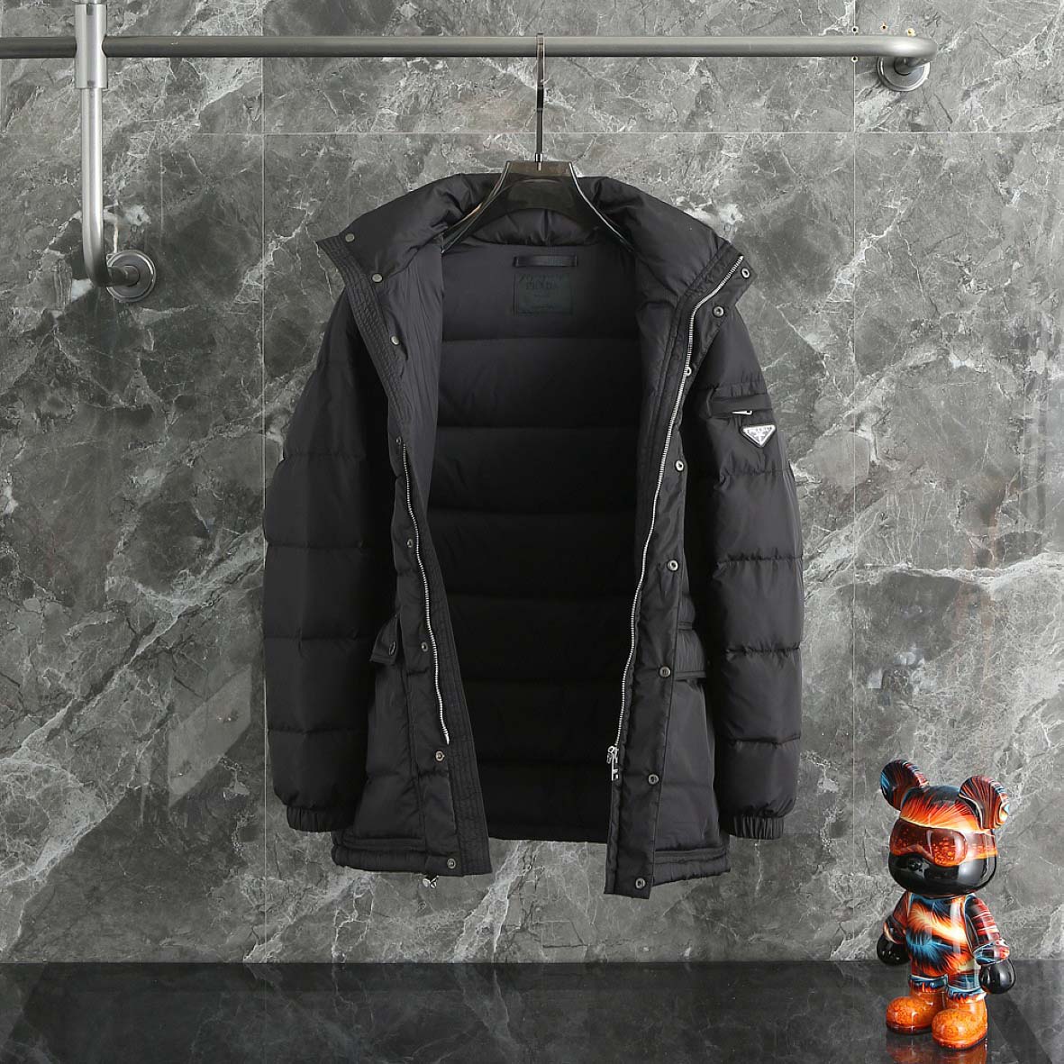 Prada Re-Nylon Hooded Down Jacket - DopestKickz