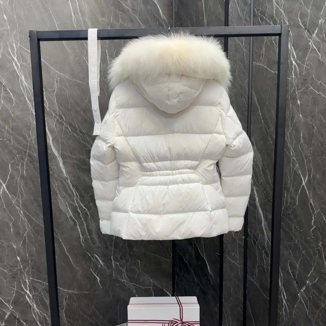Moncler Belted Puffer Jacket With A Fur-trimmed Hood - DopestKickz