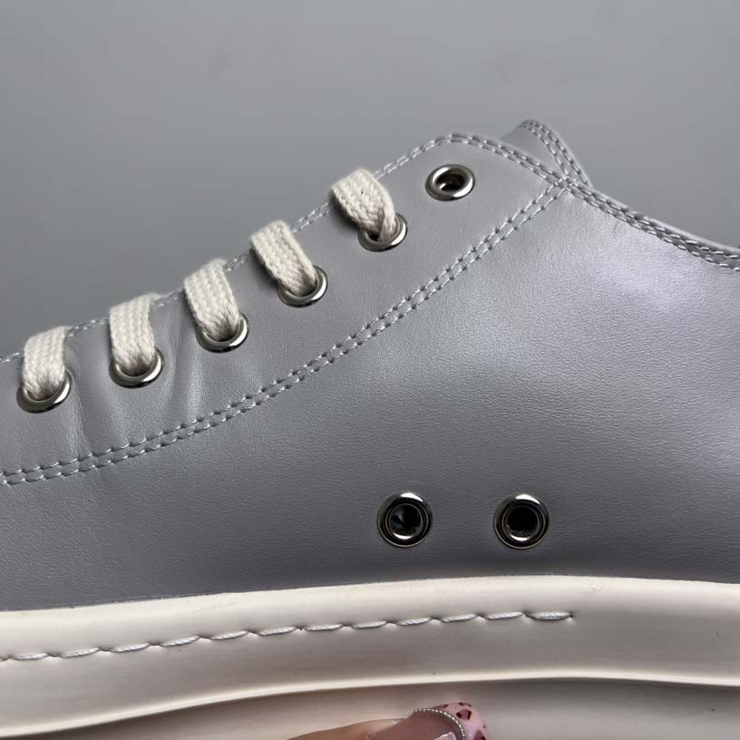 Rick Owens Lace-up Leather Sneakers  - DopestKickz