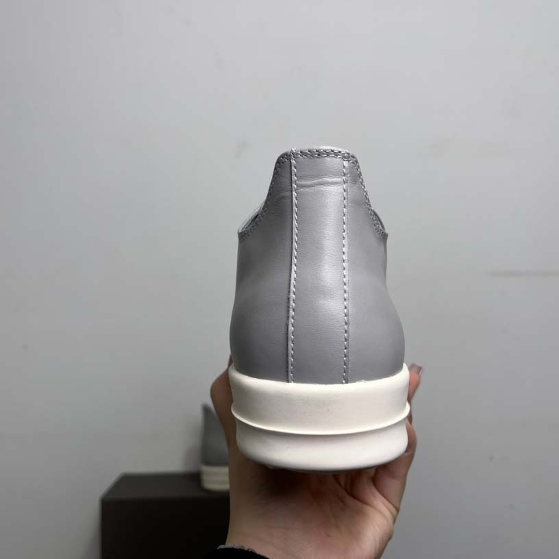 Rick Owens Lace-up Leather Sneakers  - DopestKickz