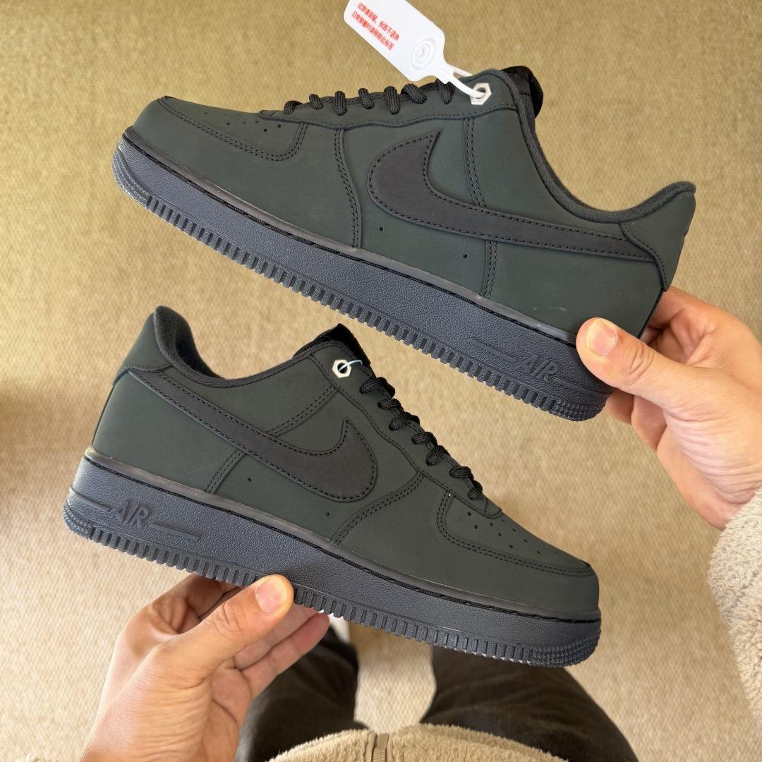 NIKE Air Force 1 Low Black/Dark Green CJ9179-001  - DopestKickz