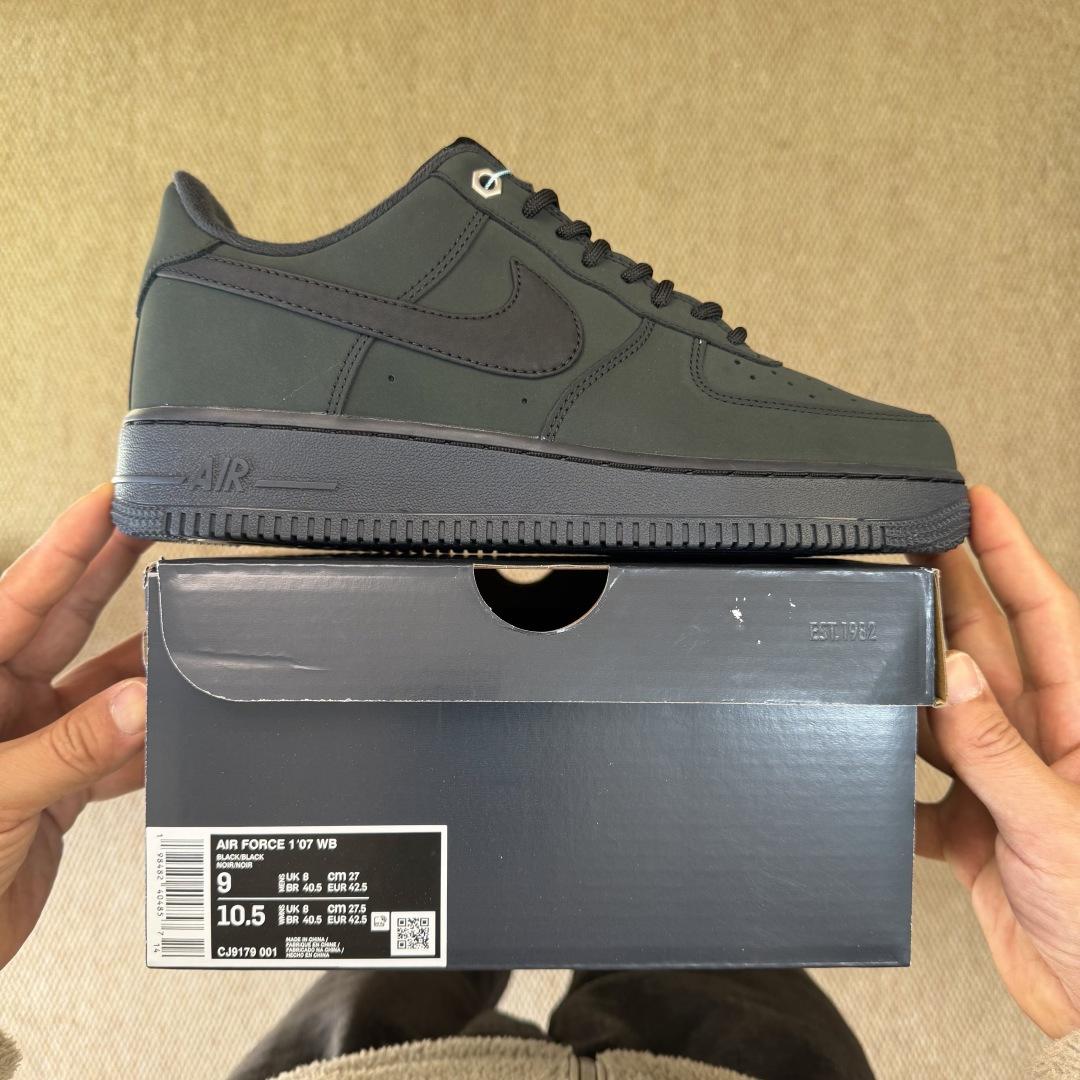 NIKE Air Force 1 Low Black/Dark Green CJ9179-001  - DopestKickz