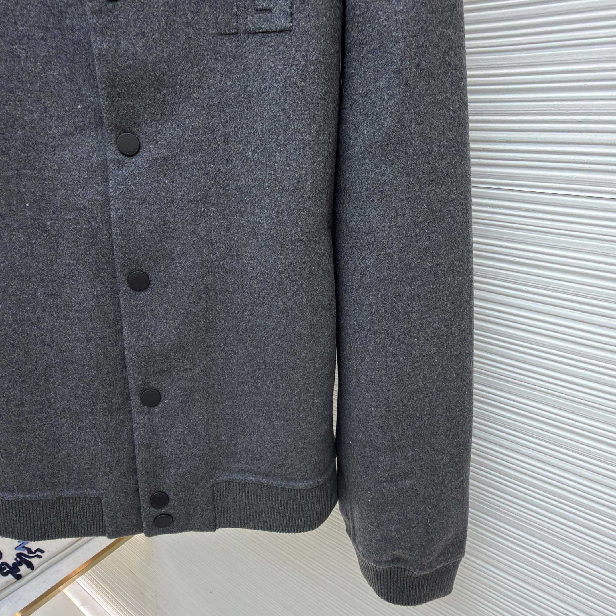 Fendi Gray Wool Blouson - DopestKickz