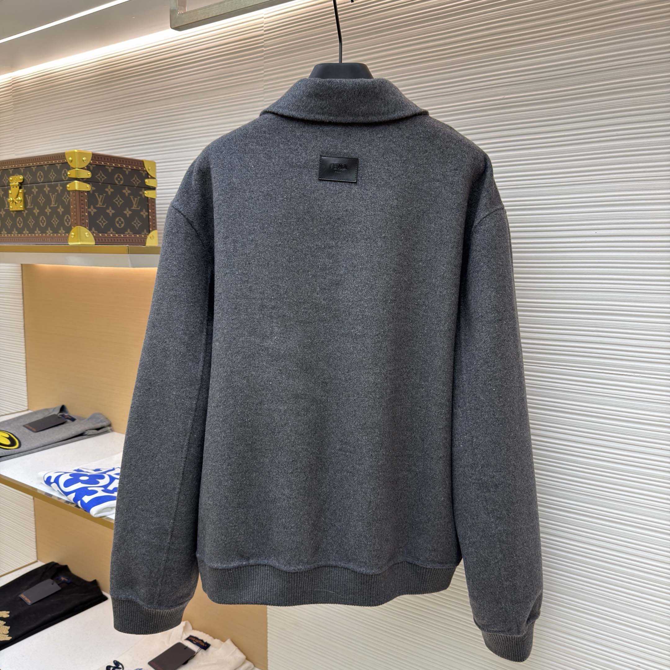 Fendi Gray Wool Blouson - DopestKickz
