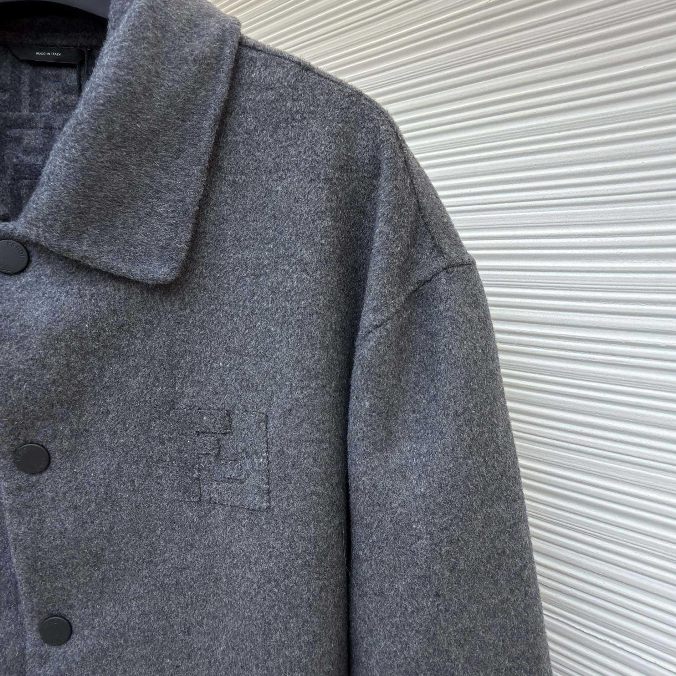 Fendi Gray Wool Blouson - DopestKickz