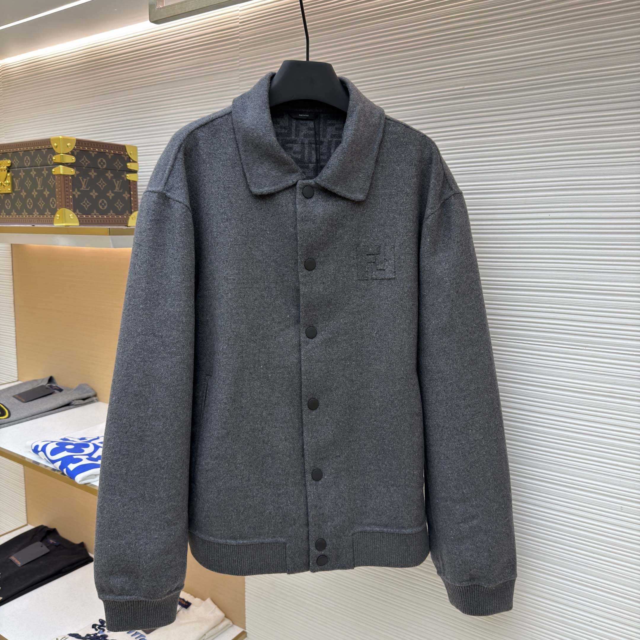 Fendi Gray Wool Blouson - DopestKickz