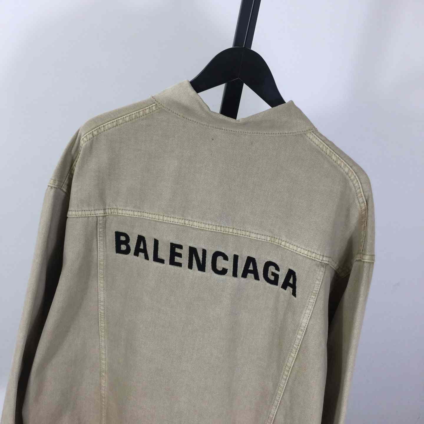 Balenciaga Logo-print Denim Jacket - DopestKickz