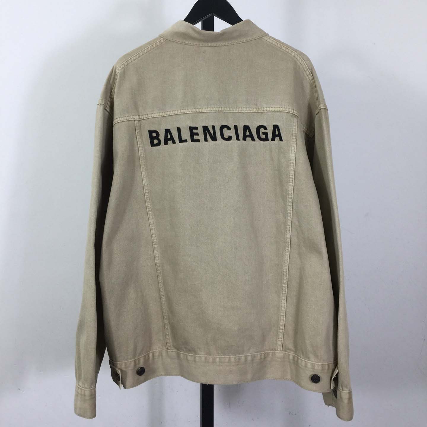 Balenciaga Logo-print Denim Jacket - DopestKickz