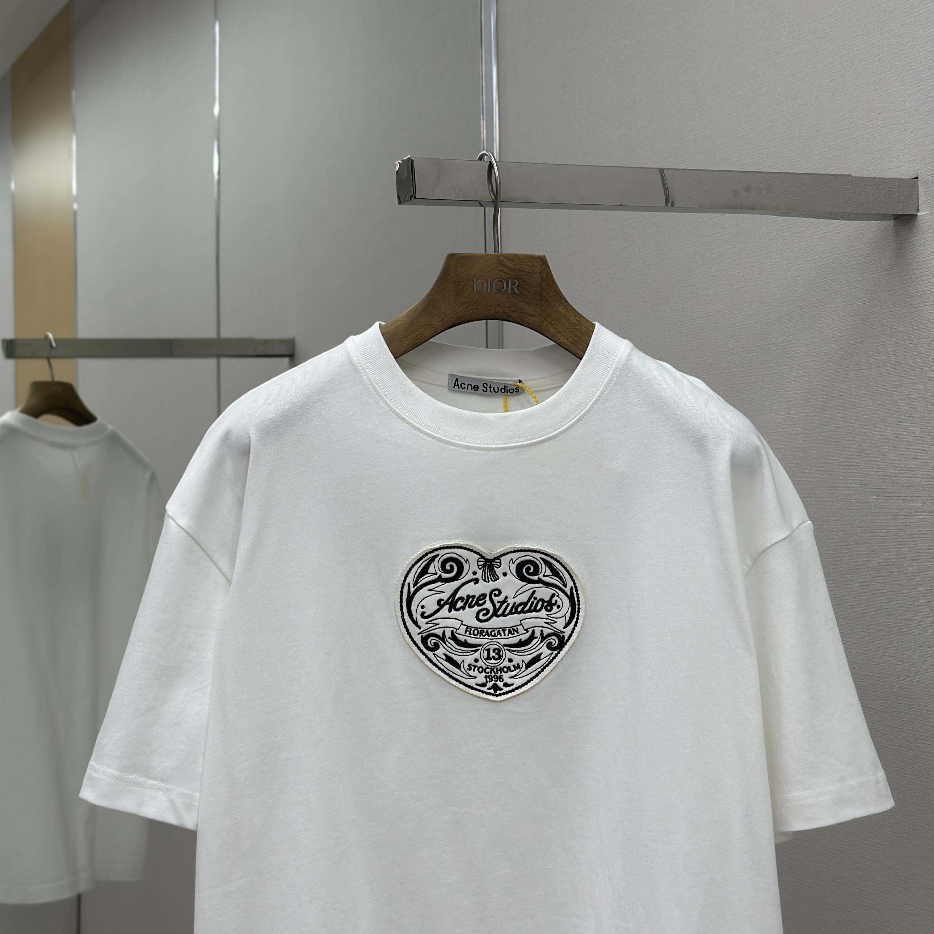 Acne Studios Logo T-shirt - Off white - DopestKickz