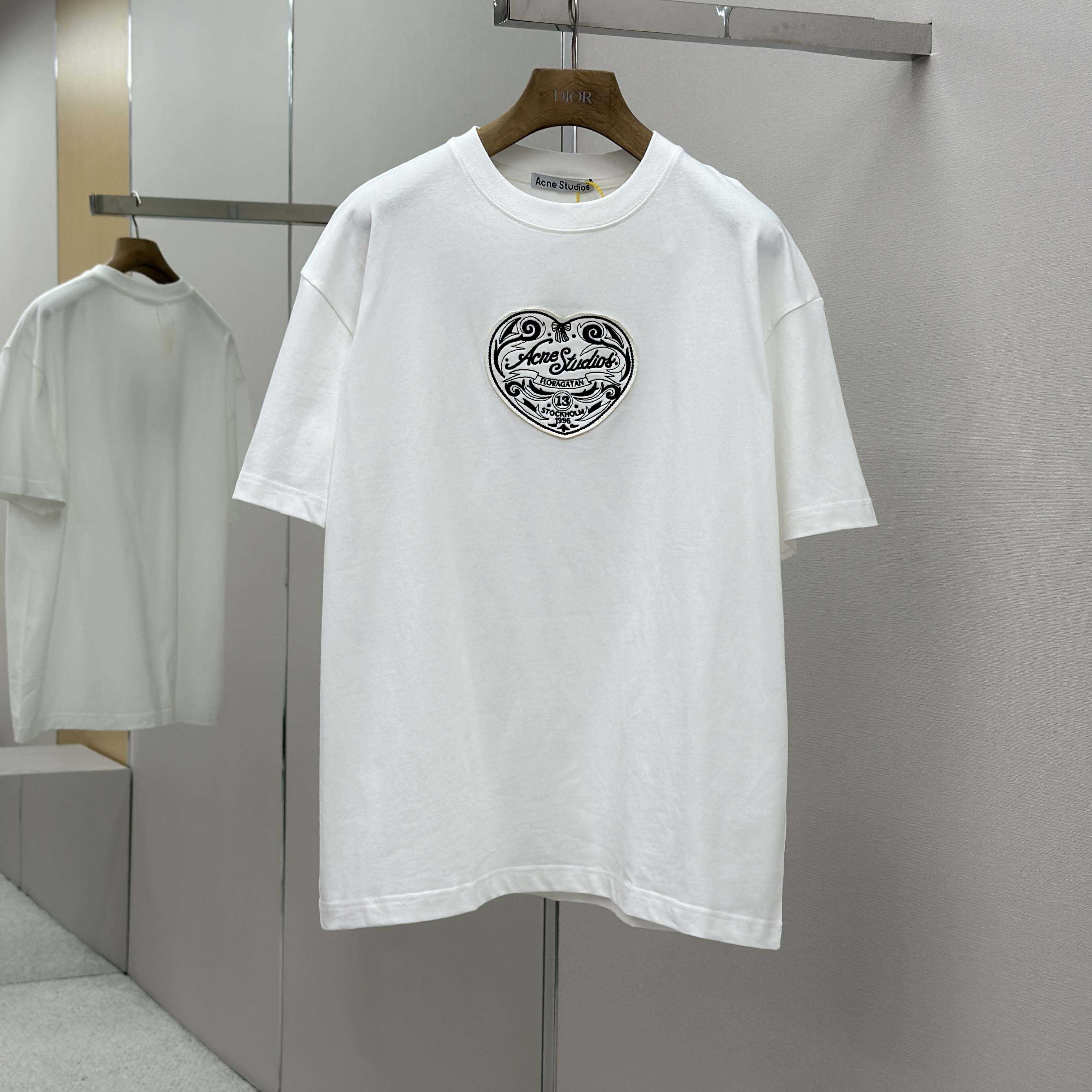 Acne Studios Logo T-shirt - Off white - DopestKickz