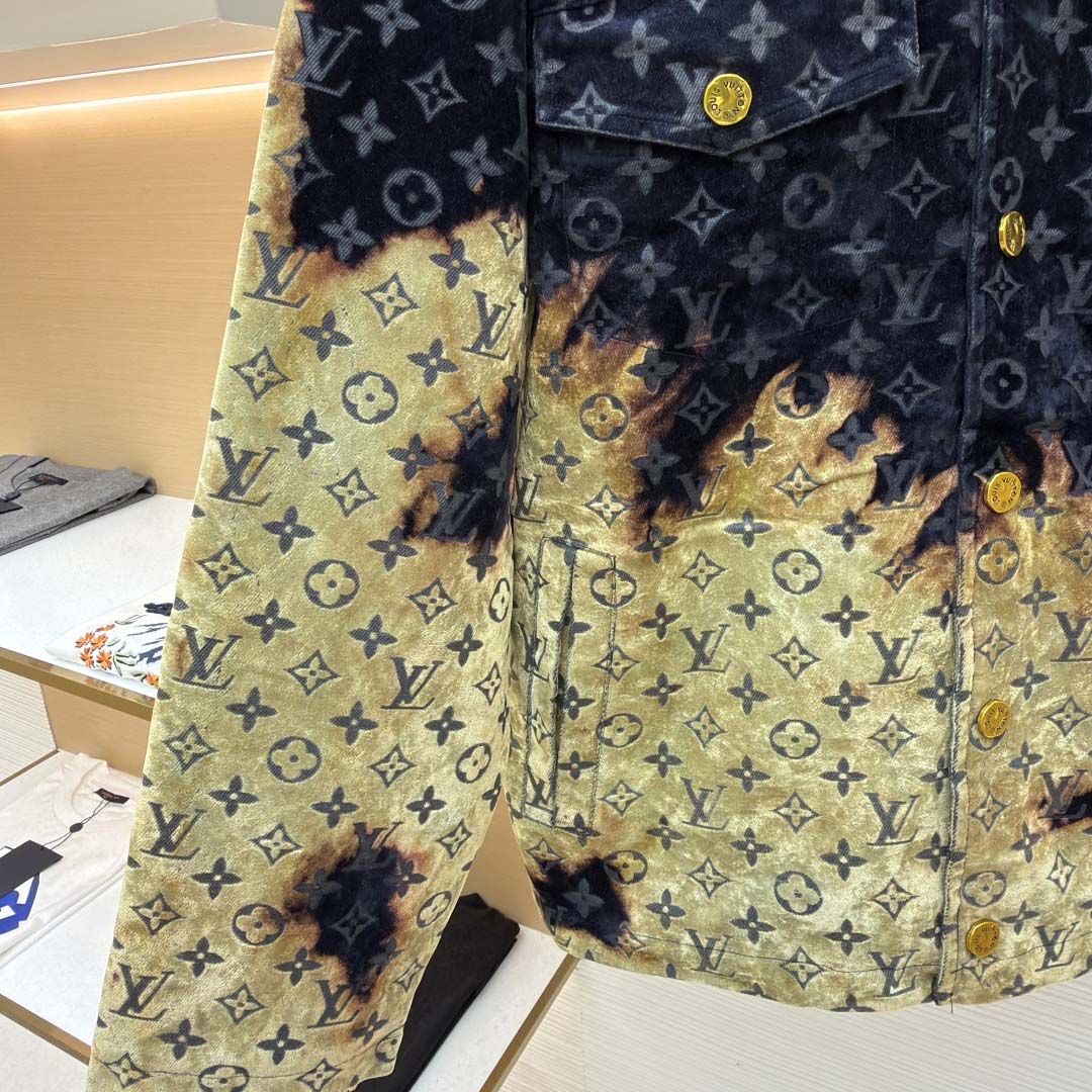 Louis Vuitton Monogram Bleached Denim Jacket - DopestKickz