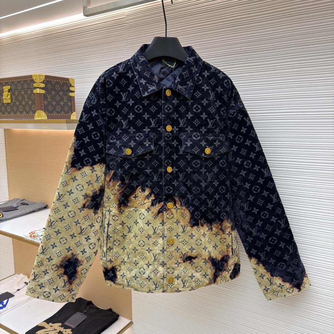 Louis Vuitton Monogram Bleached Denim Jacket - DopestKickz