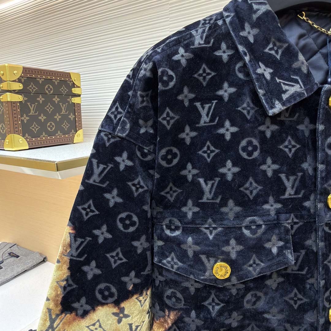 Louis Vuitton Monogram Bleached Denim Jacket - DopestKickz