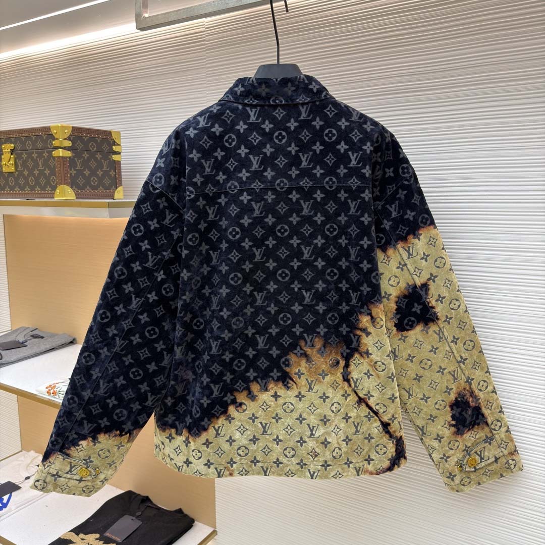 Louis Vuitton Monogram Bleached Denim Jacket - DopestKickz