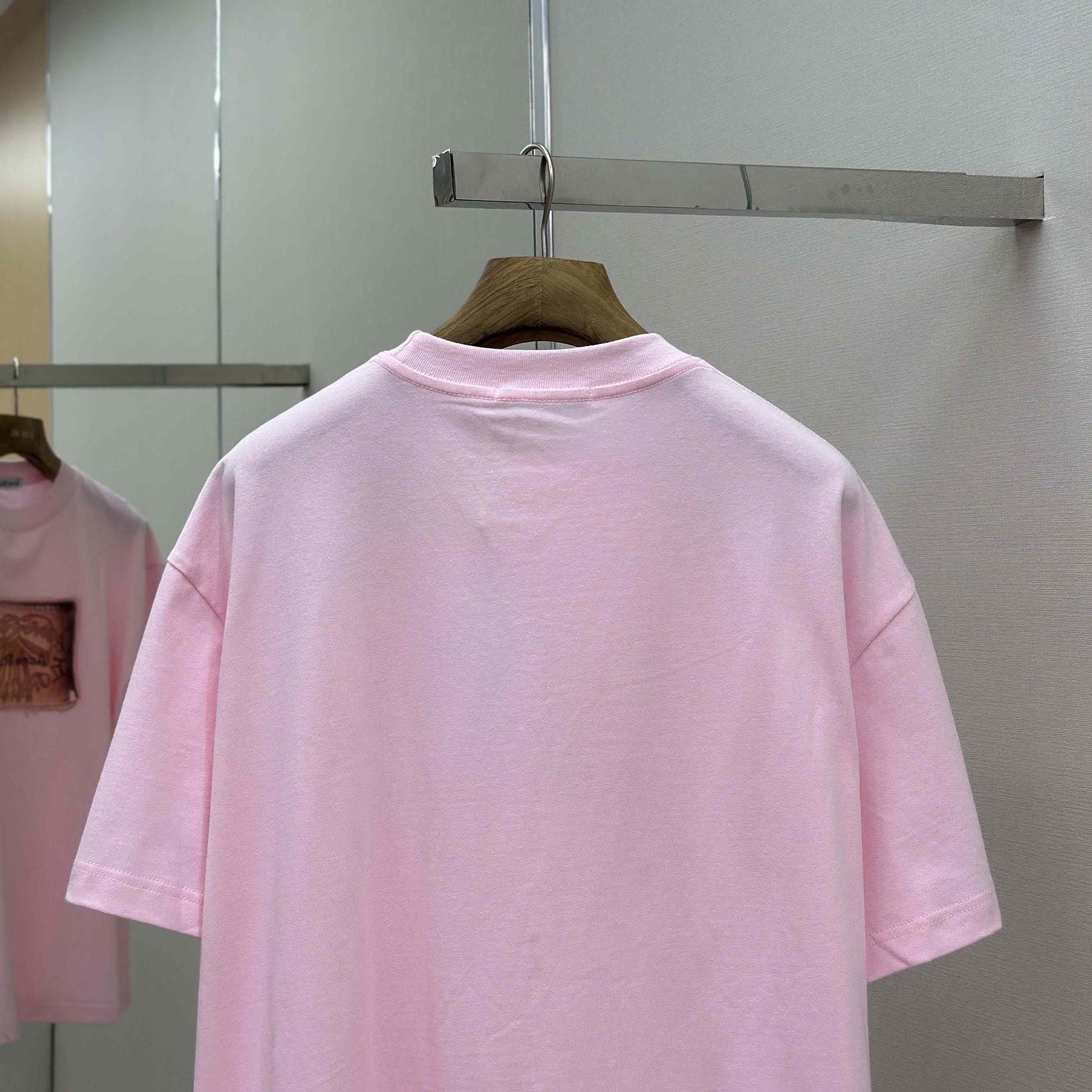Acne Studios Logo T-shirt-Baby pink - DopestKickz
