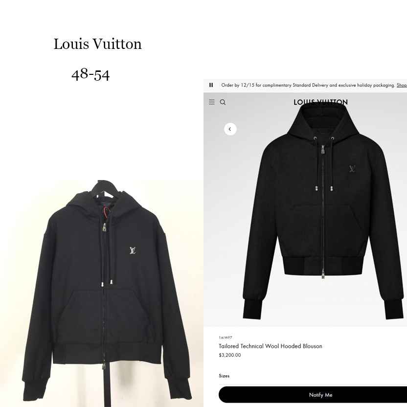 Louis Vuitton Tailored Technical Wool Hooded Blouson   1AIWF7 - DopestKickz