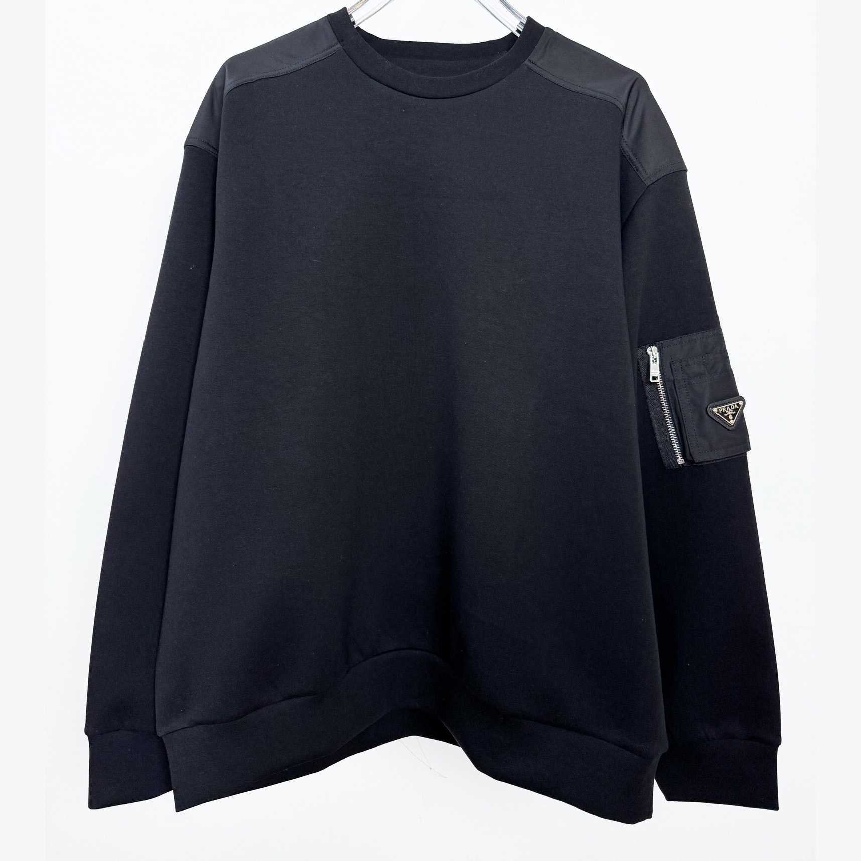 Prada Cotton Fleece And Re-Nylon Sweatshirt - DopestKickz