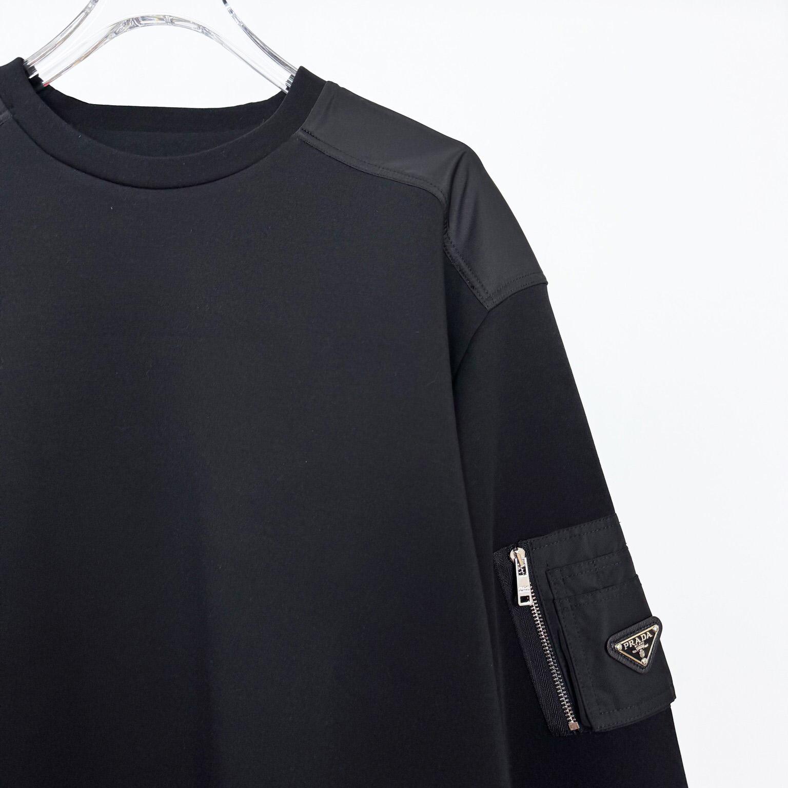 Prada Cotton Fleece And Re-Nylon Sweatshirt - DopestKickz