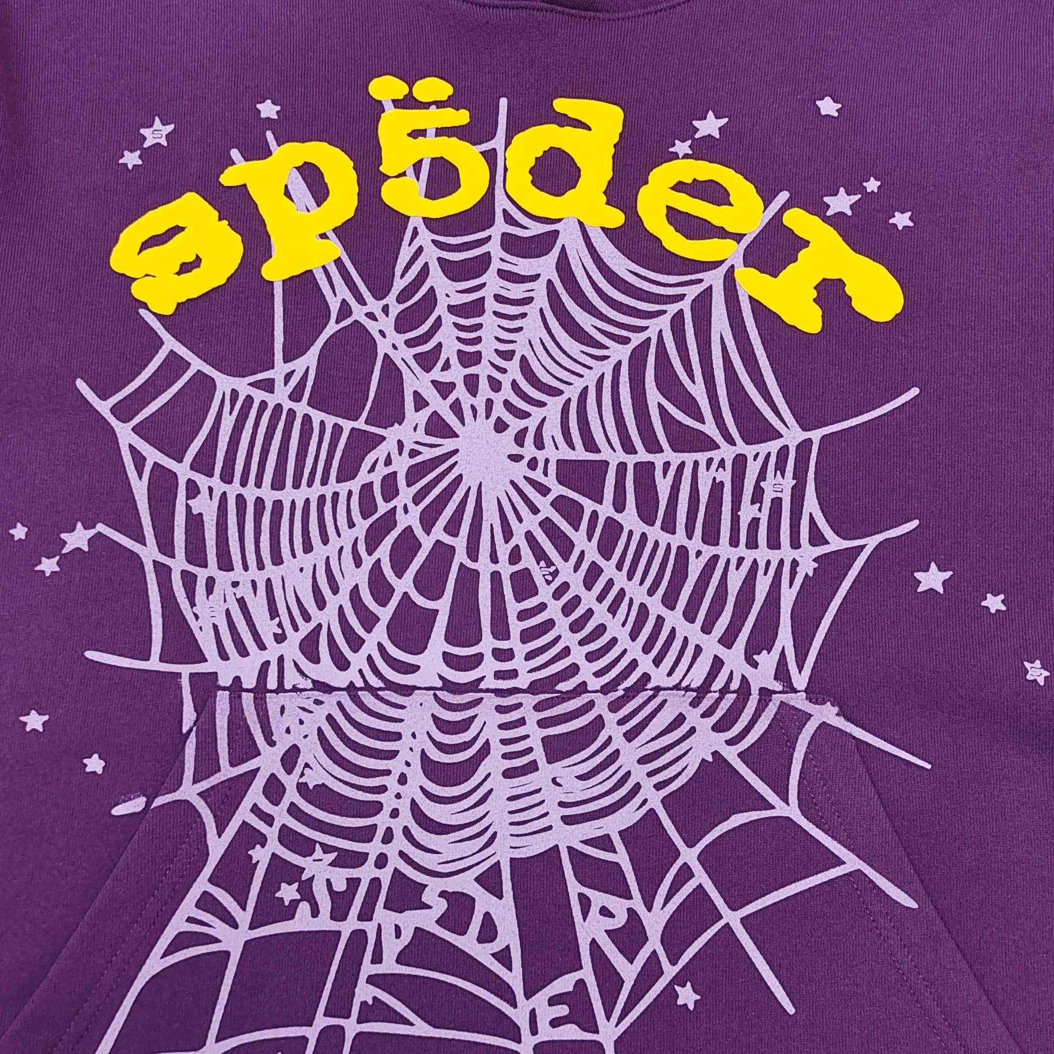 Sp5der OG Web V2 Hoodie 'Purple' - DopestKickz