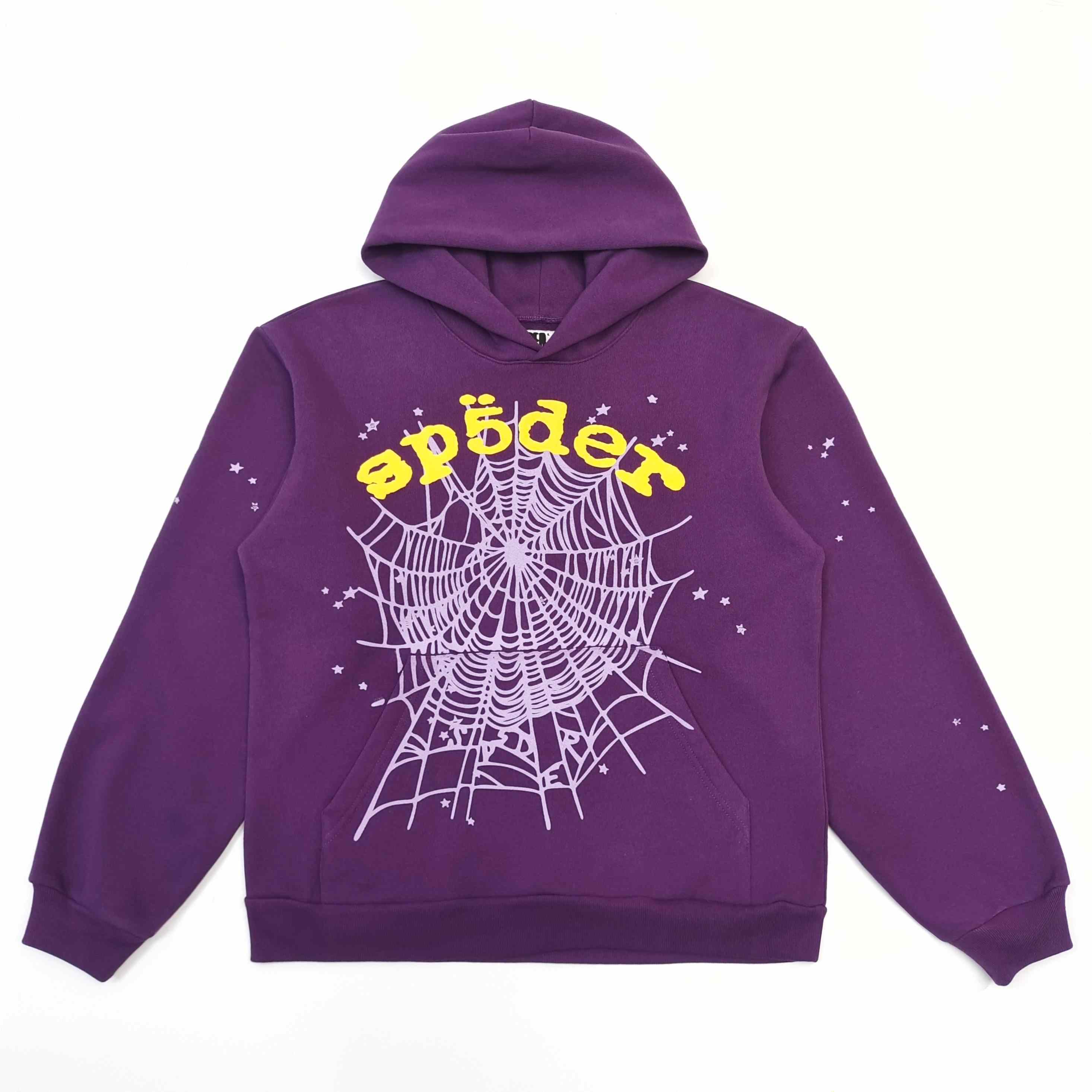 Sp5der OG Web V2 Hoodie 'Purple' - DopestKickz