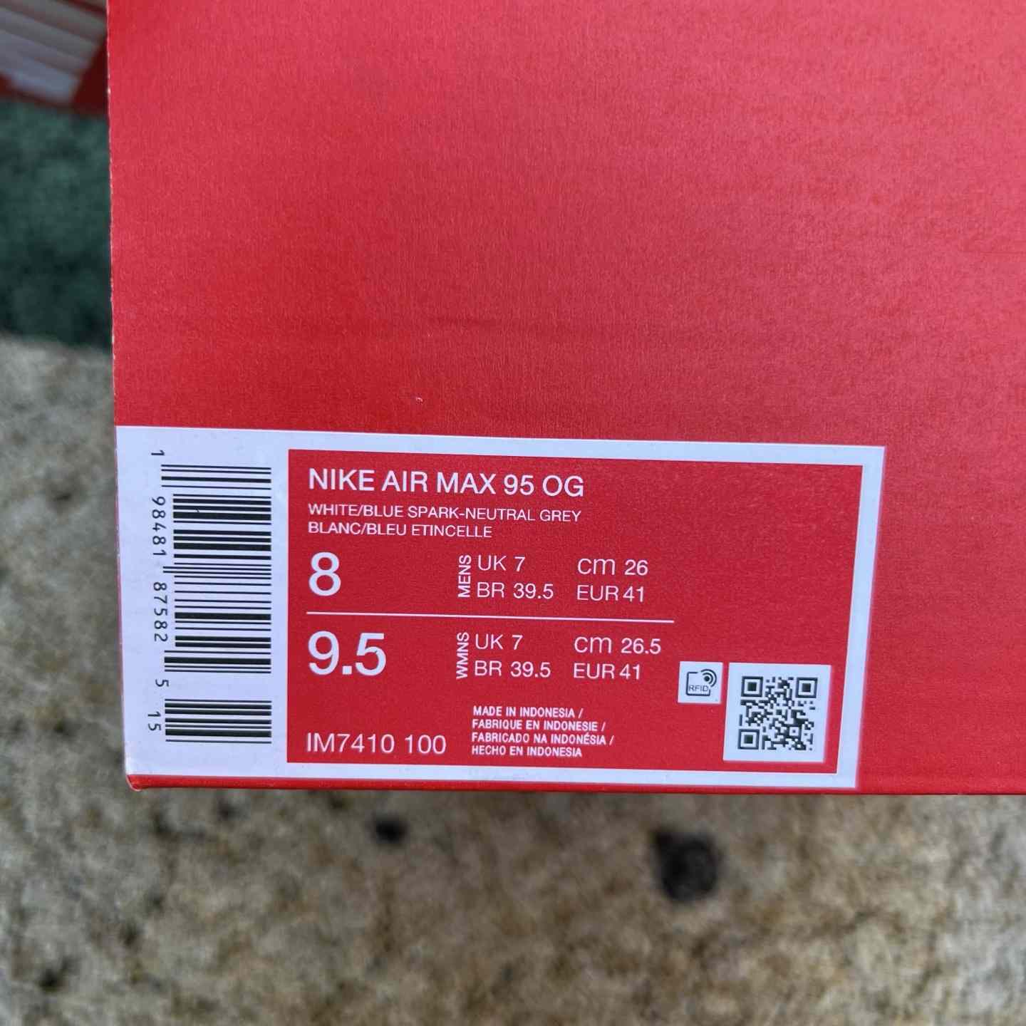 Nike Air Max 95 OG Blue Spark Sneakers    IM7410-100 - DopestKickz