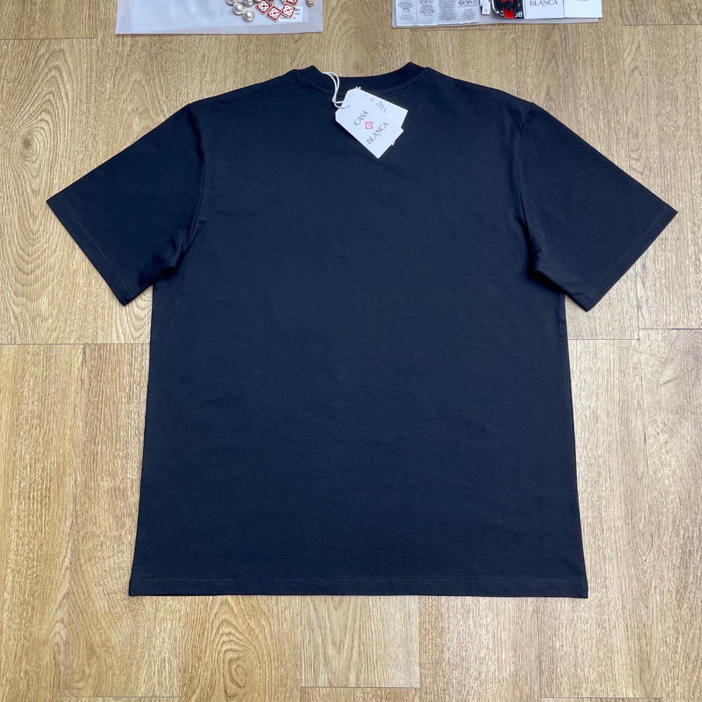 Casablanca Orchid Logo Short Sleeve T‑Shirt C1135 - DopestKickz