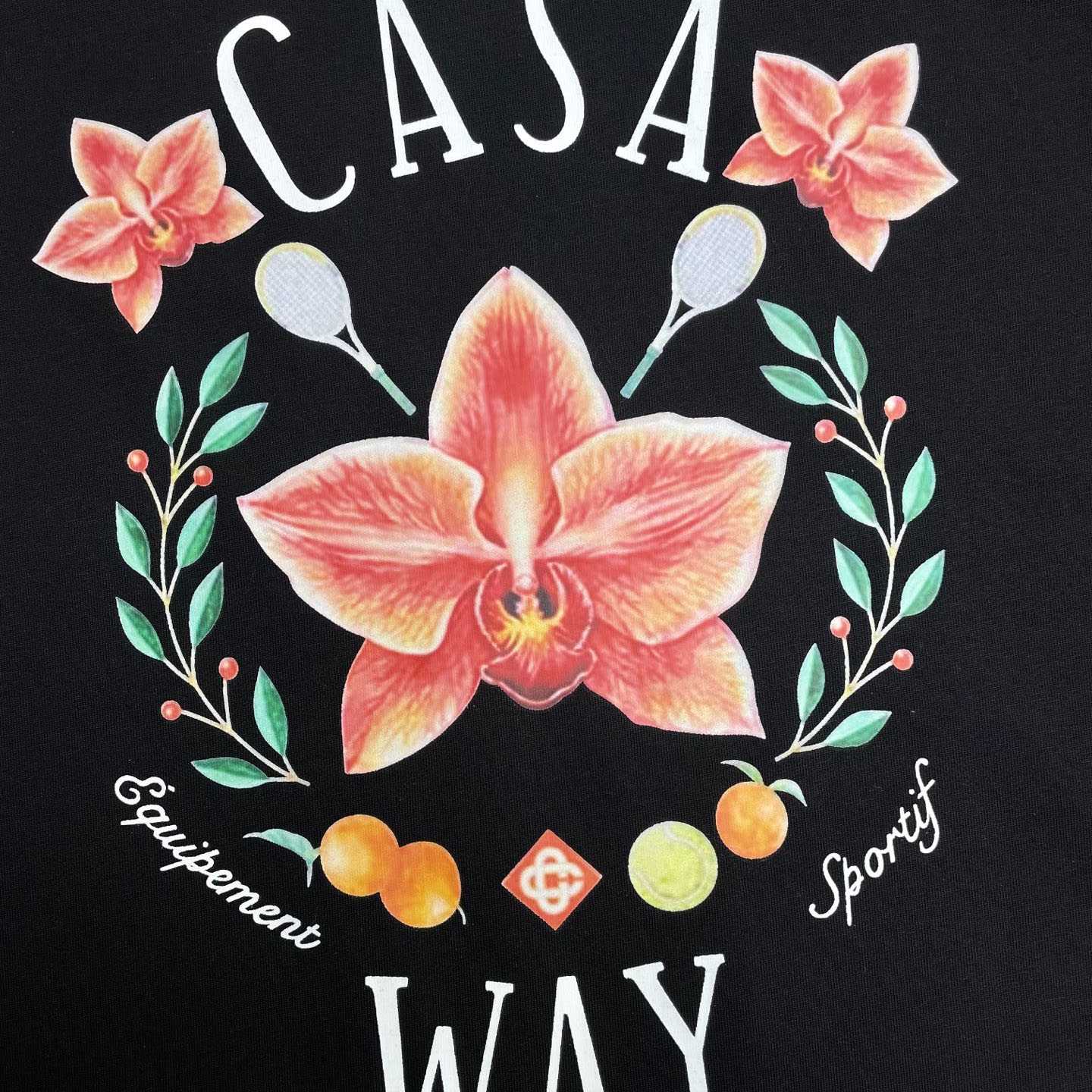 Casablanca Orchid Logo Short Sleeve T‑Shirt C1135 - DopestKickz