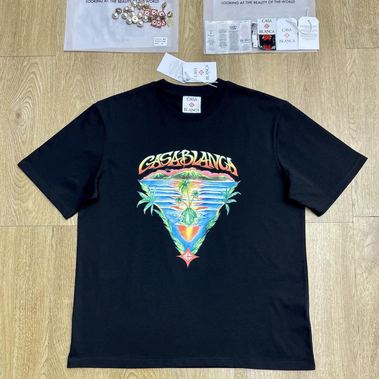 Casablanca Black Innocence Triangle T-shirt C1121 - DopestKickz