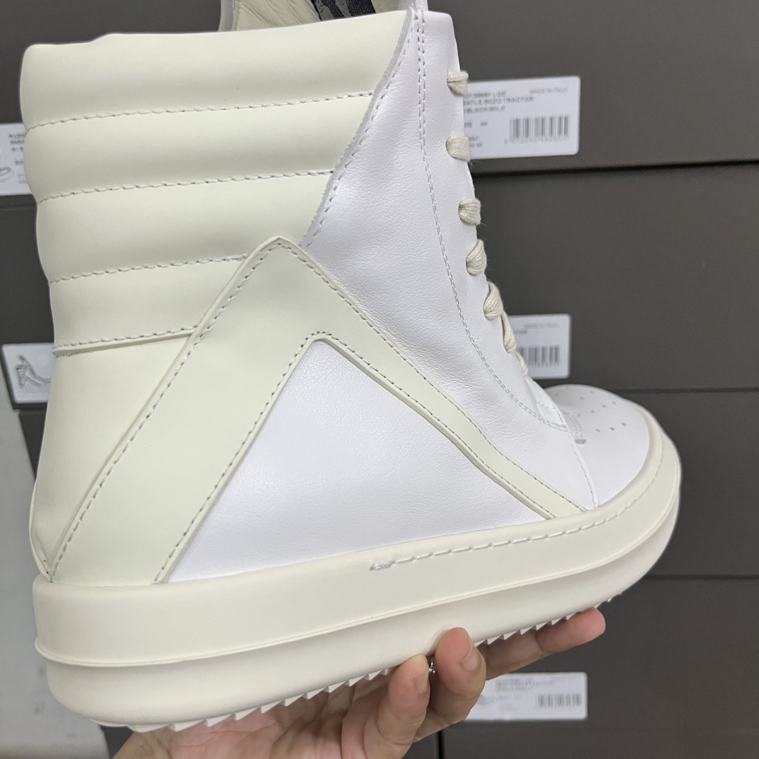 Rick Owens Wmns Strobe Geobasket 'Milk'  - DopestKickz