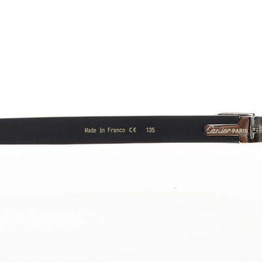 Cartier CT 4189706 Black Wood Sunglasses In Silver Gradient Grey - DopestKickz