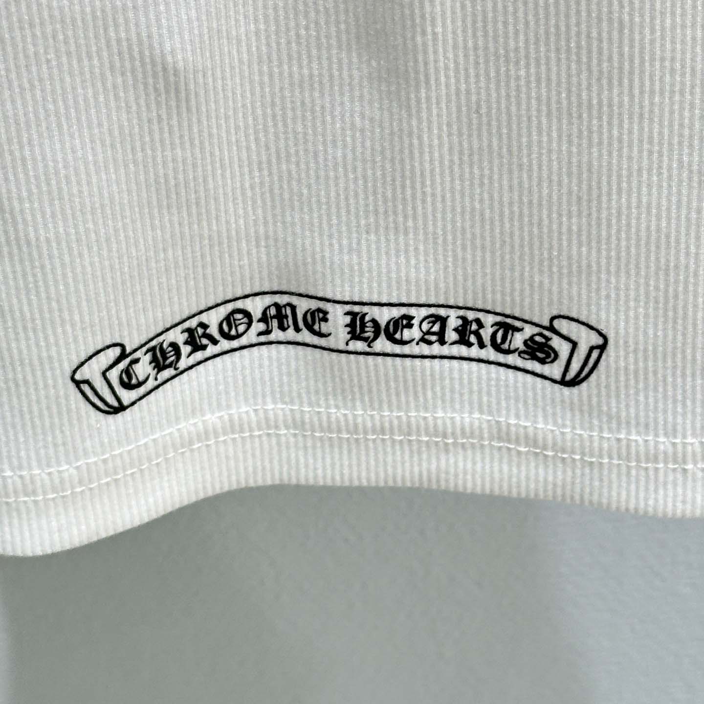 Chrome Hearts T Bar Cross Ribbed Tank Top - DopestKickz