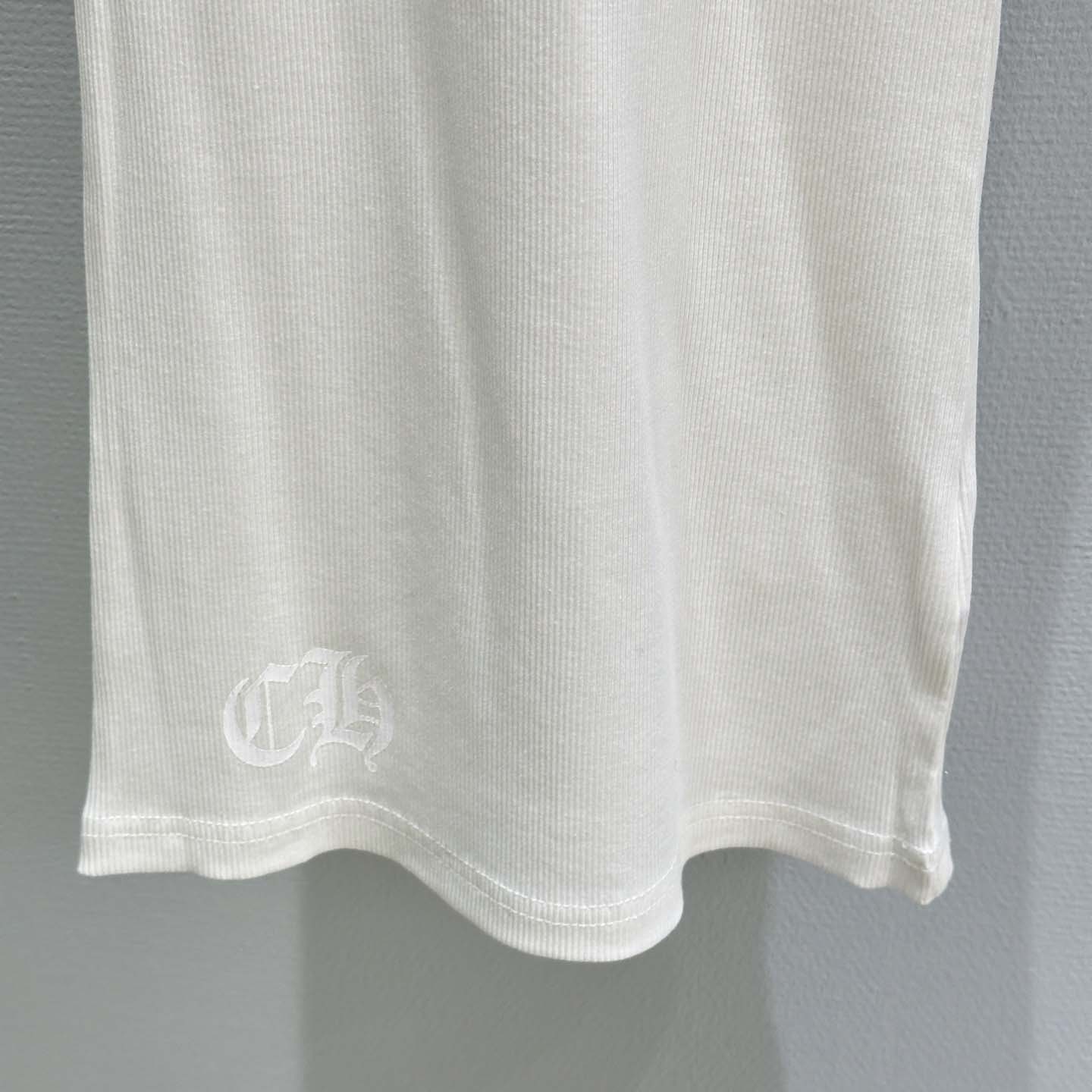 Chrome Hearts T Bar Cross Ribbed Tank Top - DopestKickz