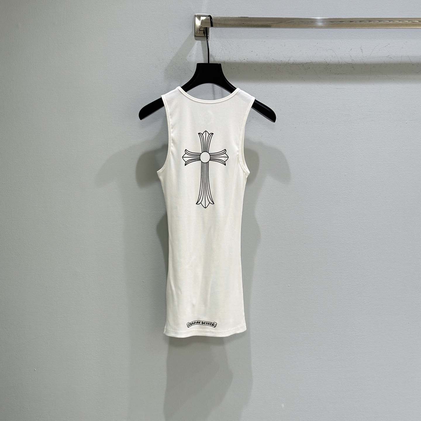 Chrome Hearts T Bar Cross Ribbed Tank Top - DopestKickz