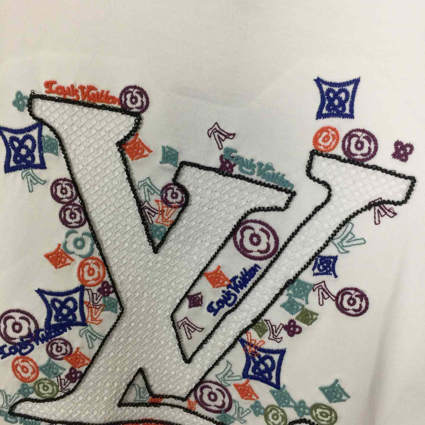 Louis Vuitton Embroidered T-Shirt - DopestKickz