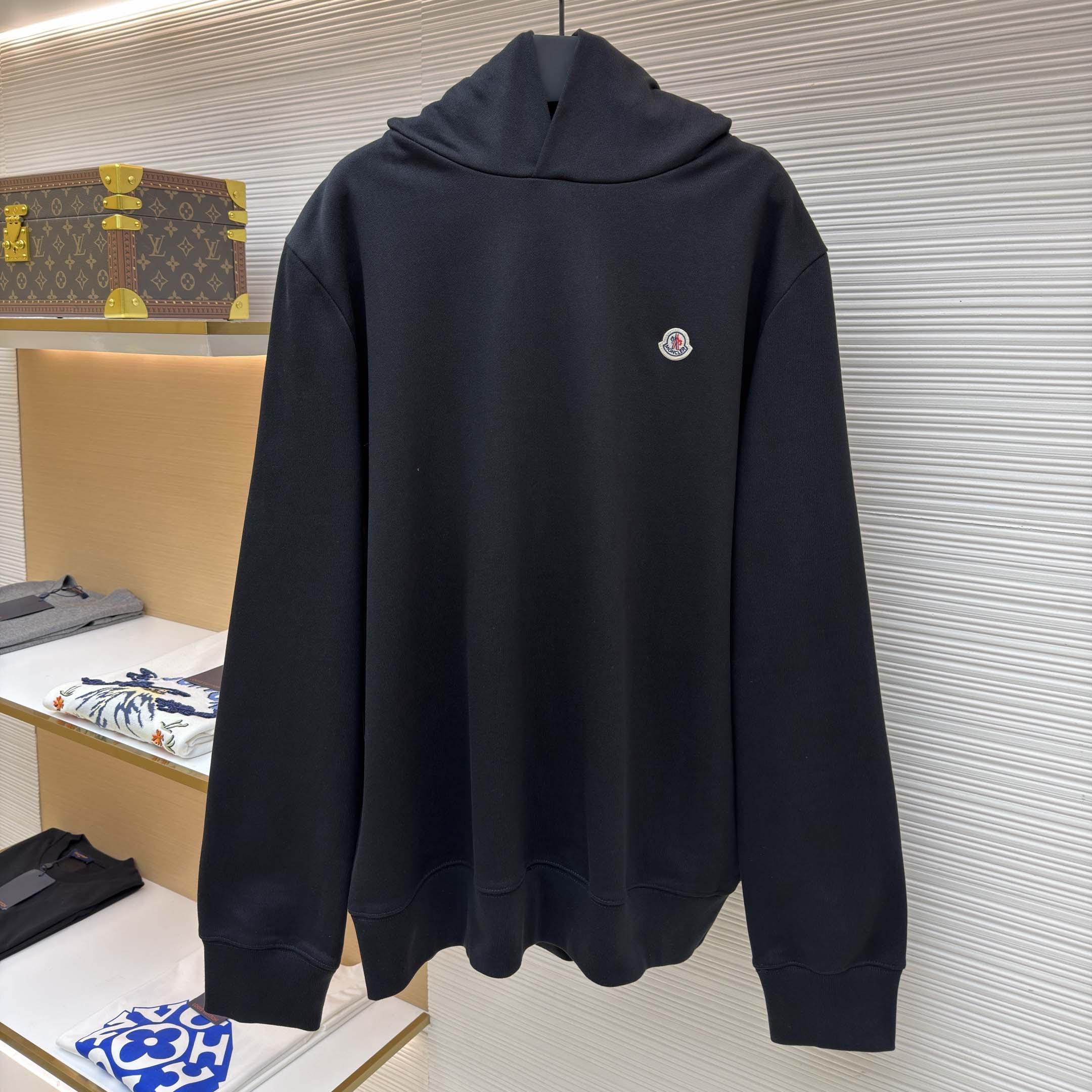 Moncler Logo Patch Cotton Hoodie - DopestKickz