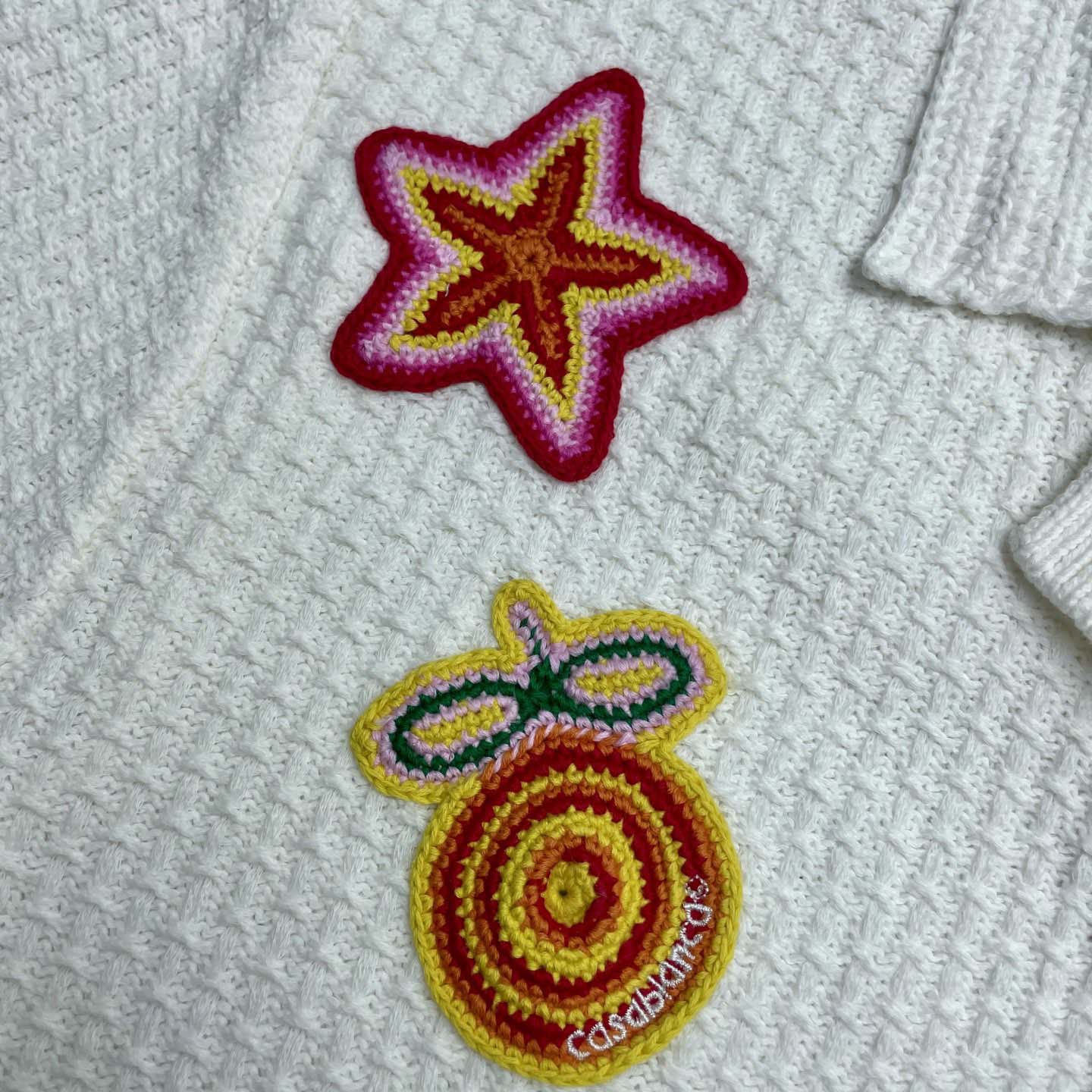 Casablanca Patch-detailing Crochet Shirt   Z6031 - DopestKickz