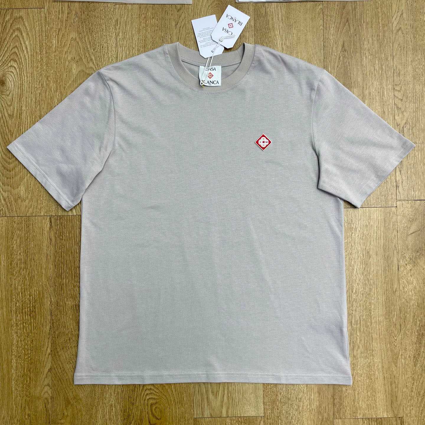 Casablanca Grey Diamond Logo Short Sleeve T‑Shirt C1111 - DopestKickz