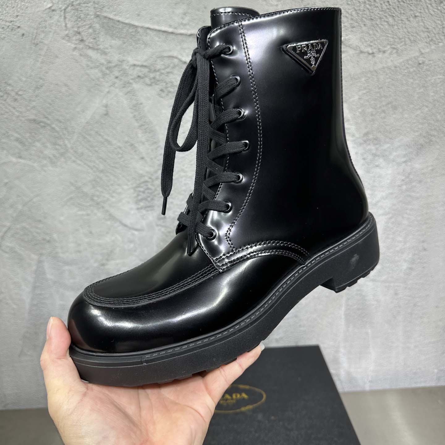 Prada Wmns Brushed Leather Boot 'Black' - DopestKickz
