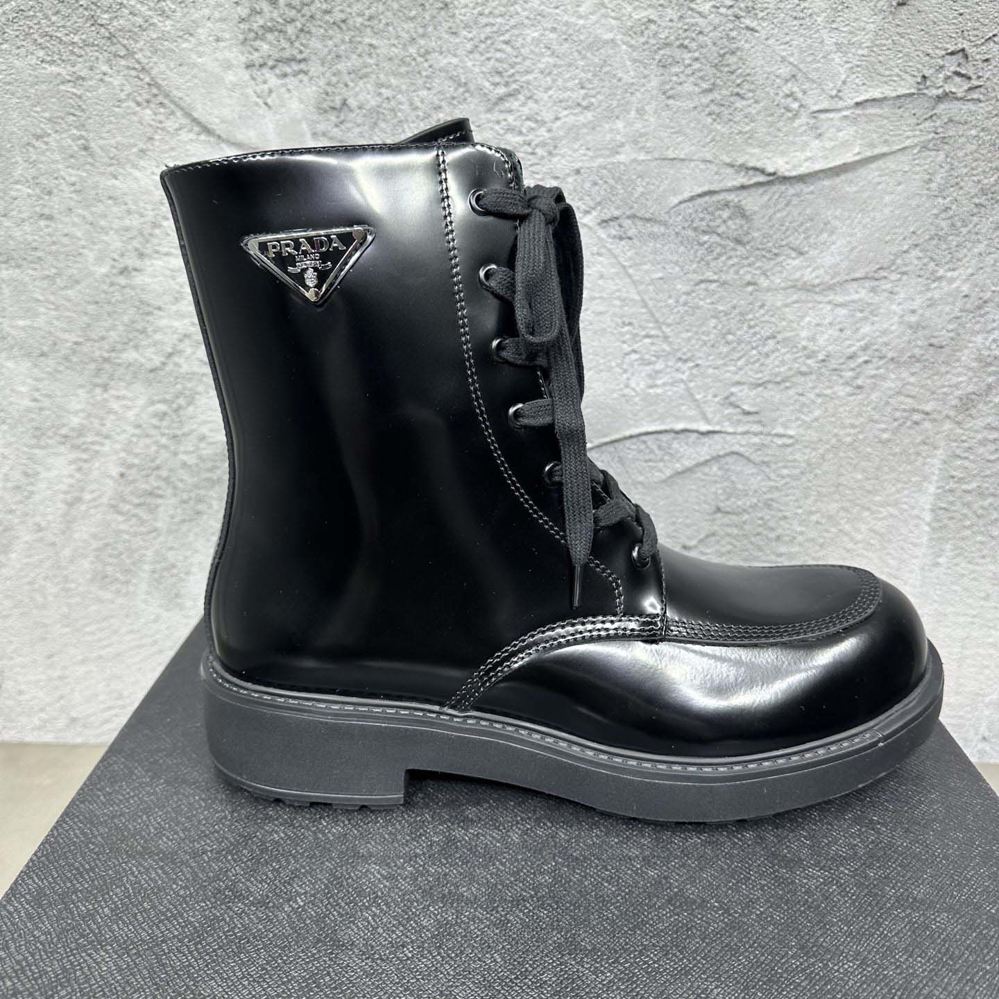 Prada Wmns Brushed Leather Boot 'Black' - DopestKickz