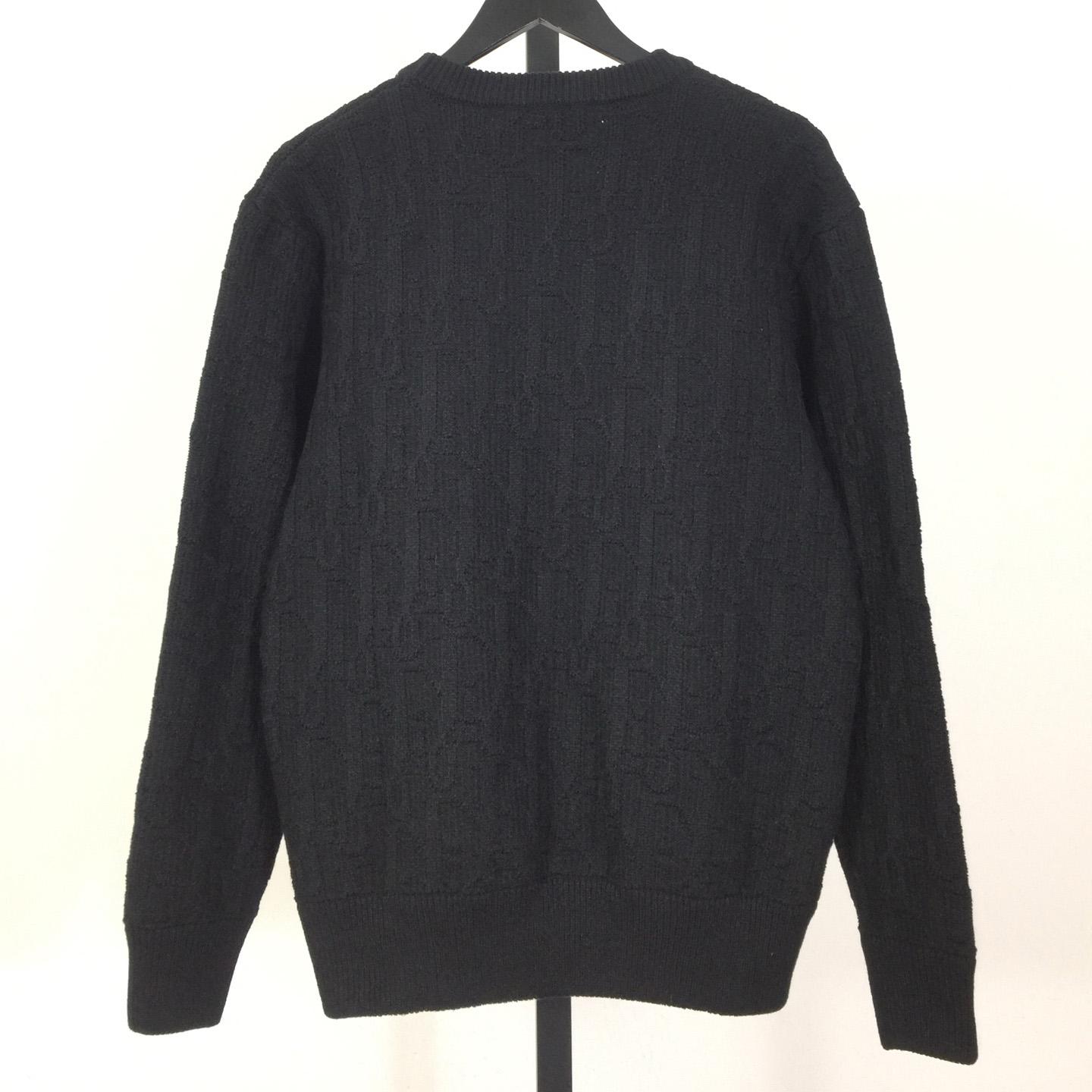 Dior Oblique Sweater Black Cotton-Blend Jacquard - DopestKickz