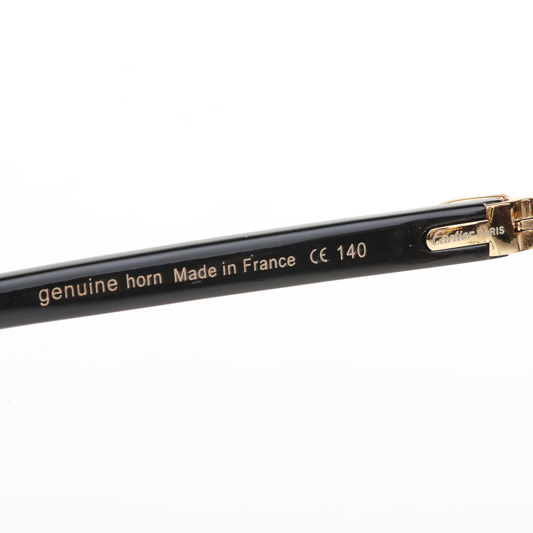 Cartier CT 4189706 White Mix Black Buffalo Sunglasses In Gold Gradient Grey - DopestKickz