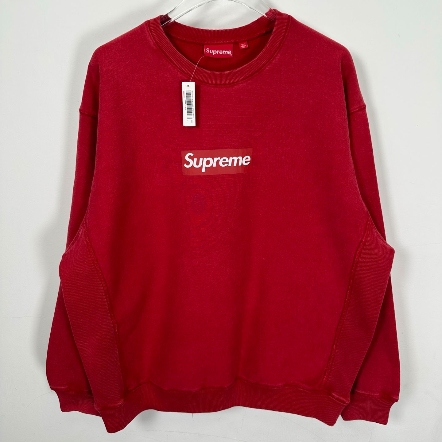 Supreme 25SS Wash Box Logo Crewneck 'red' - DopestKickz