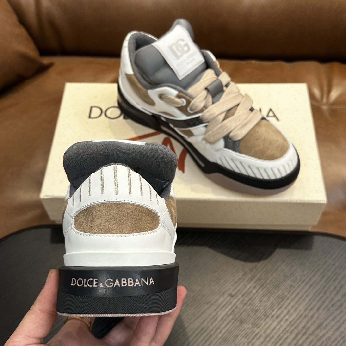 Dolce & Gabbana  New Roma Low 'Dove Grey' - DopestKickz