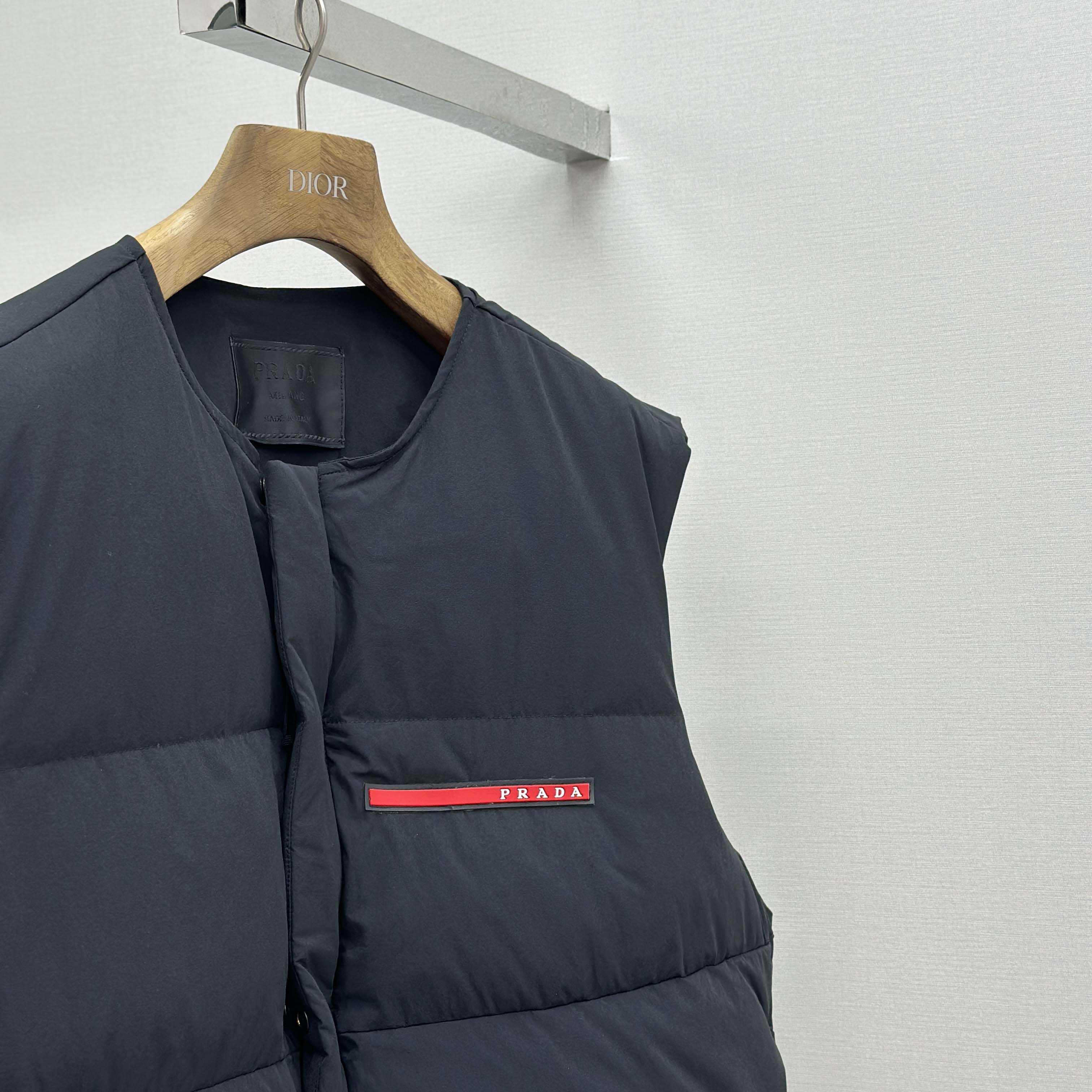 Prada Black Nylon Puffer Gilet Jacket - DopestKickz