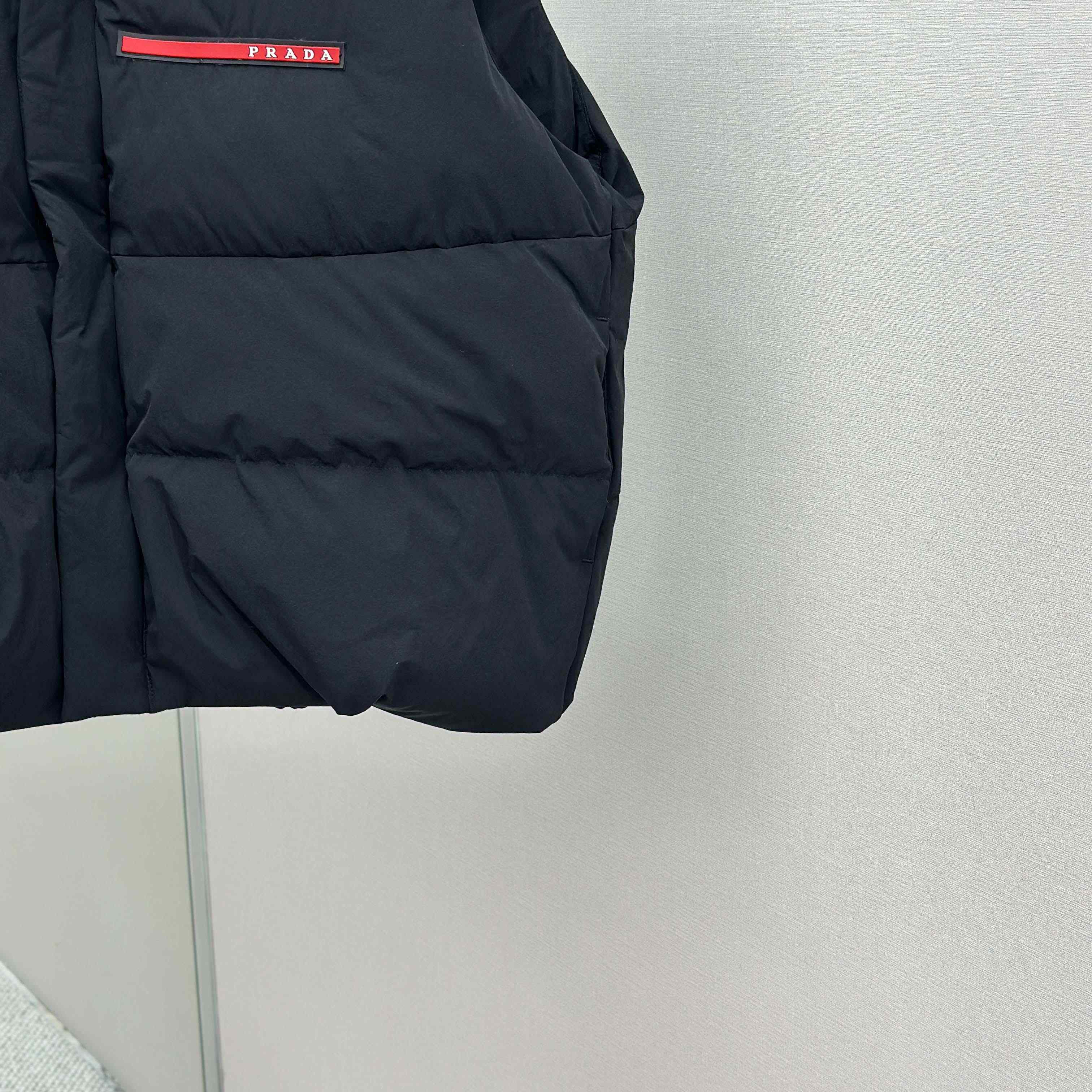 Prada Black Nylon Puffer Gilet Jacket - DopestKickz