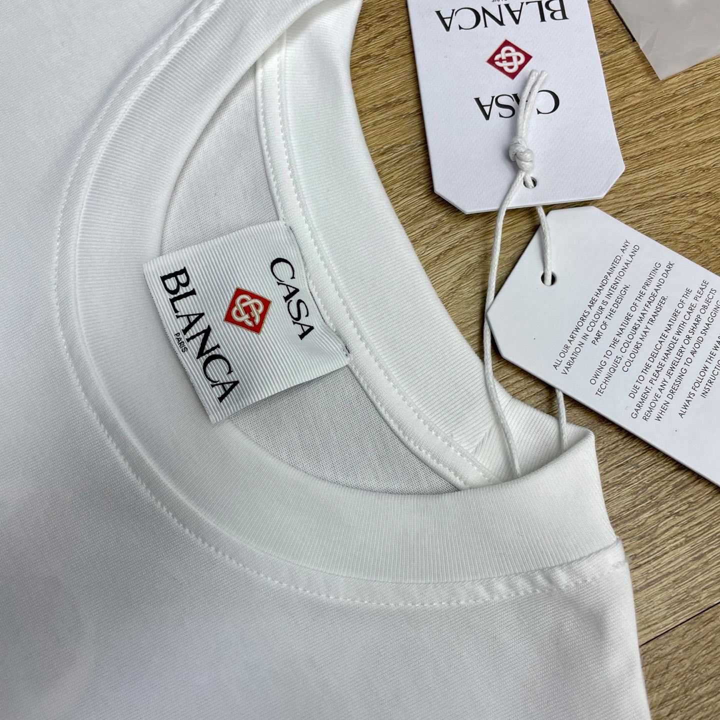 Casablanca DRIP LOGO SHORT SLEEVE T‑SHIRT C1128 - DopestKickz